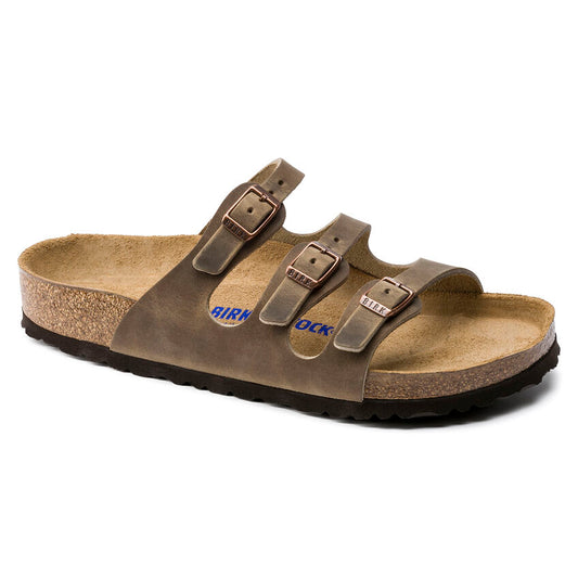 Birkenstock Arizona Oiled Leather Soft Footbed Sandal in Tobacco Brown –  V&A Bootery INC