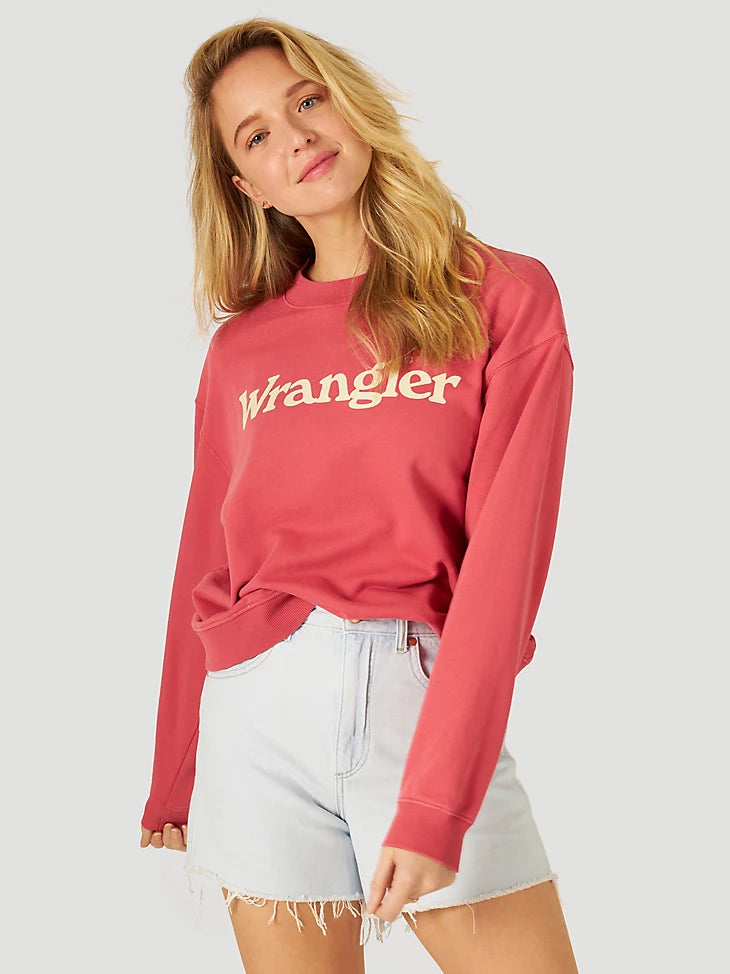 Wrangler Vintage Berry Logo Women's Sweatshirt – Wiseman's Western