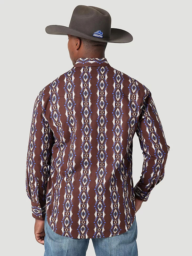 Wrangler Checotah Hickory Snap Men's Western Shirt – Wiseman’s Western