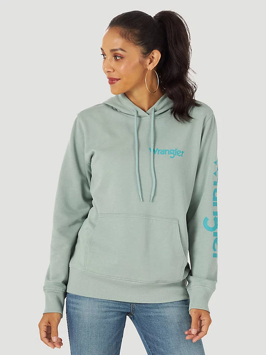 Wrangler Retro Teal Aztec Logo Women's Side Snap Sweatshirt – Wiseman's  Western