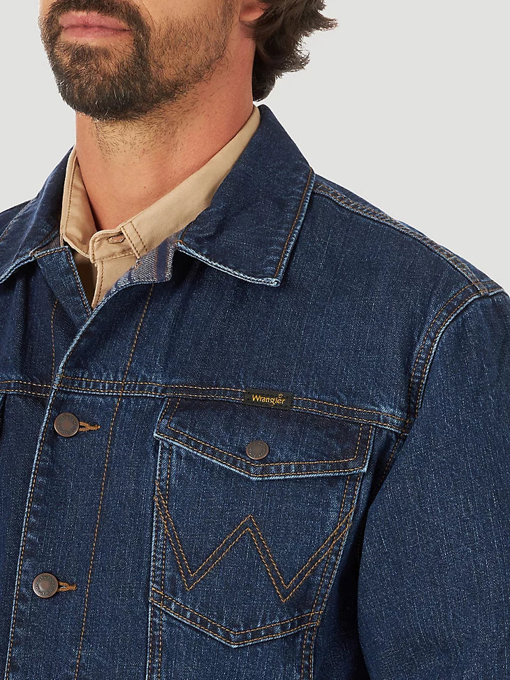 Wrangler Blanket Lined Solid Denim Jacket – Wiseman's Western