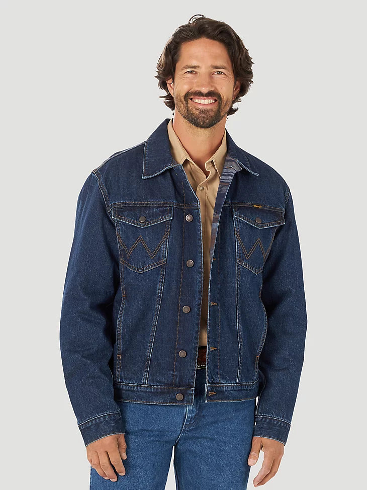 Wrangler Blanket Lined Solid Denim Jacket – Wiseman's Western