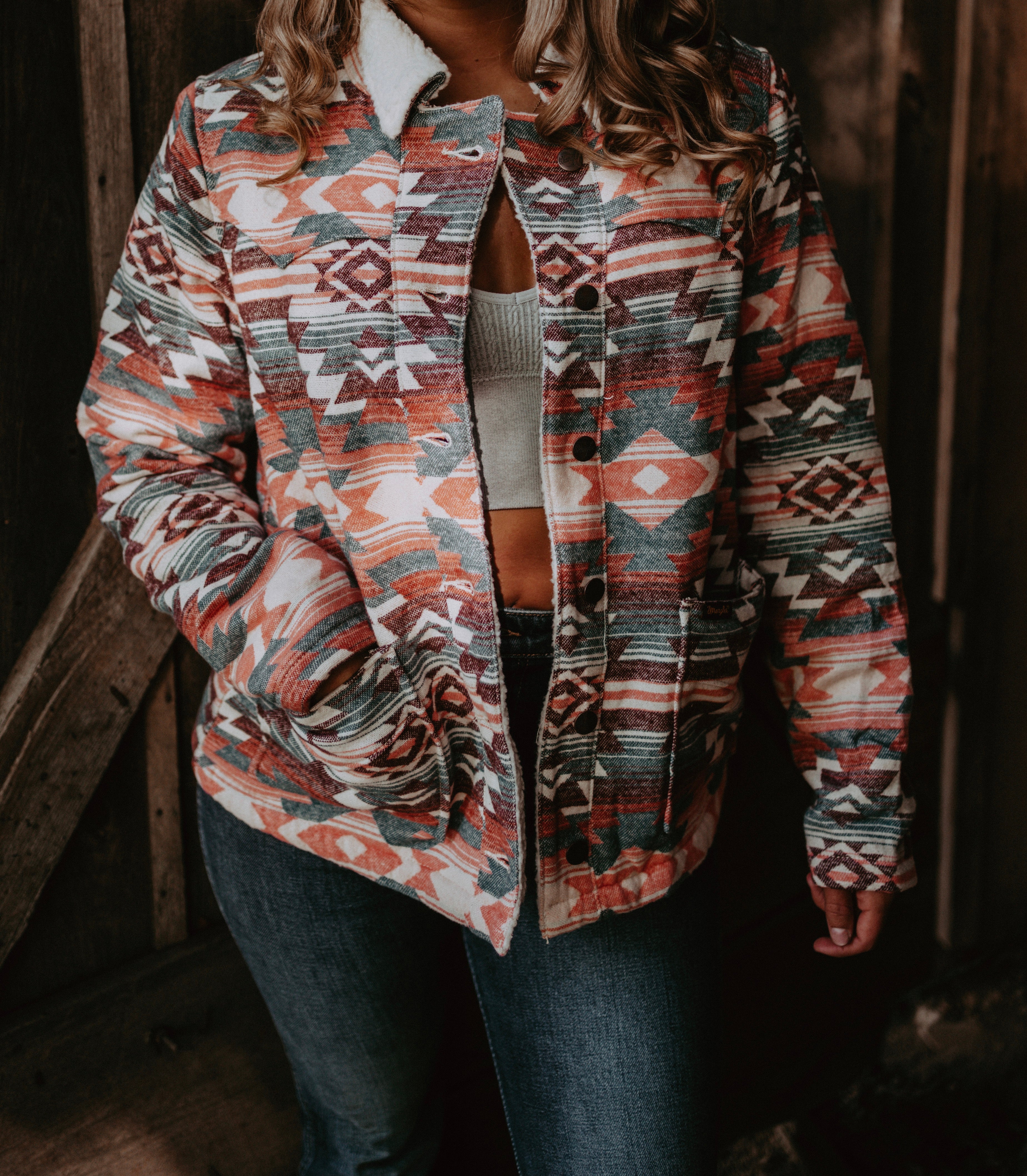 The Aztec Wrangler Retro Sherpa Jacket – Wiseman's Western