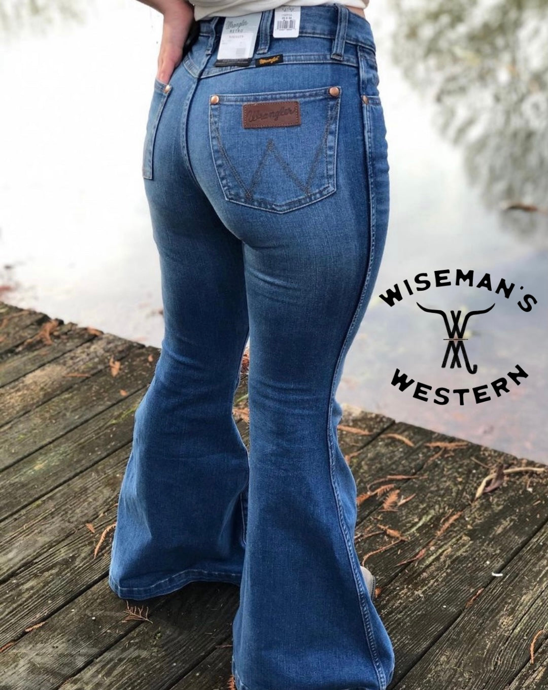 Wrangler Retro Original Bell Bottom Women's Jeans 11MPFGA – Wiseman's  Western
