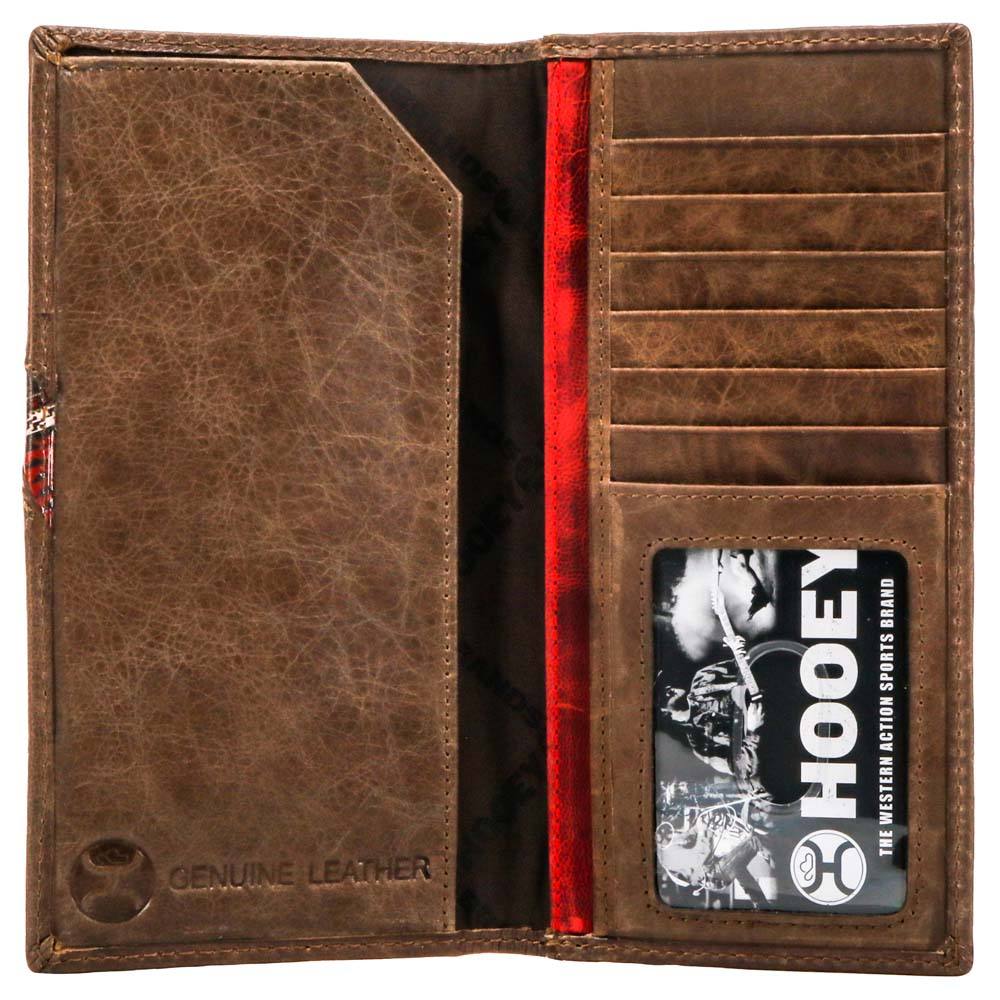 HOOEY Rodeo WALLET BROWN leather with NOMAD PRINT