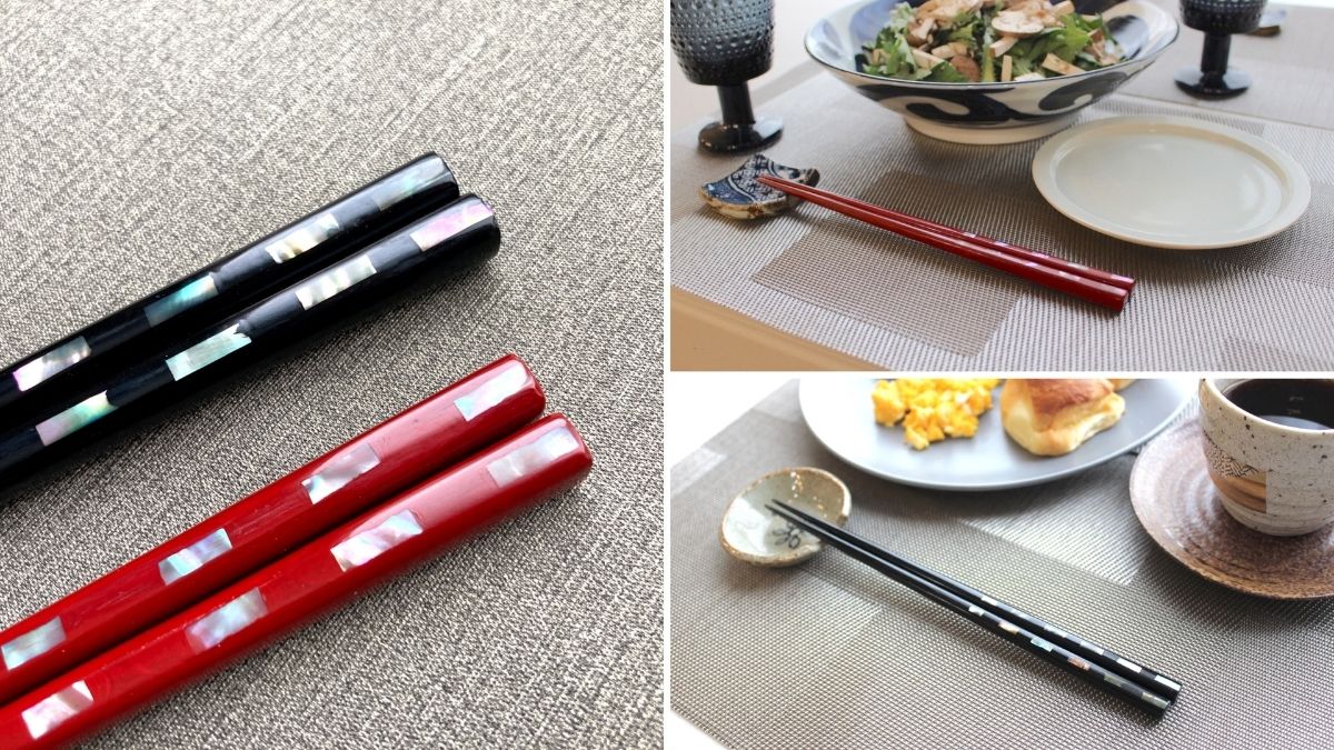 Attractive couple chopsticks with a design that makes the dining table more colorful
