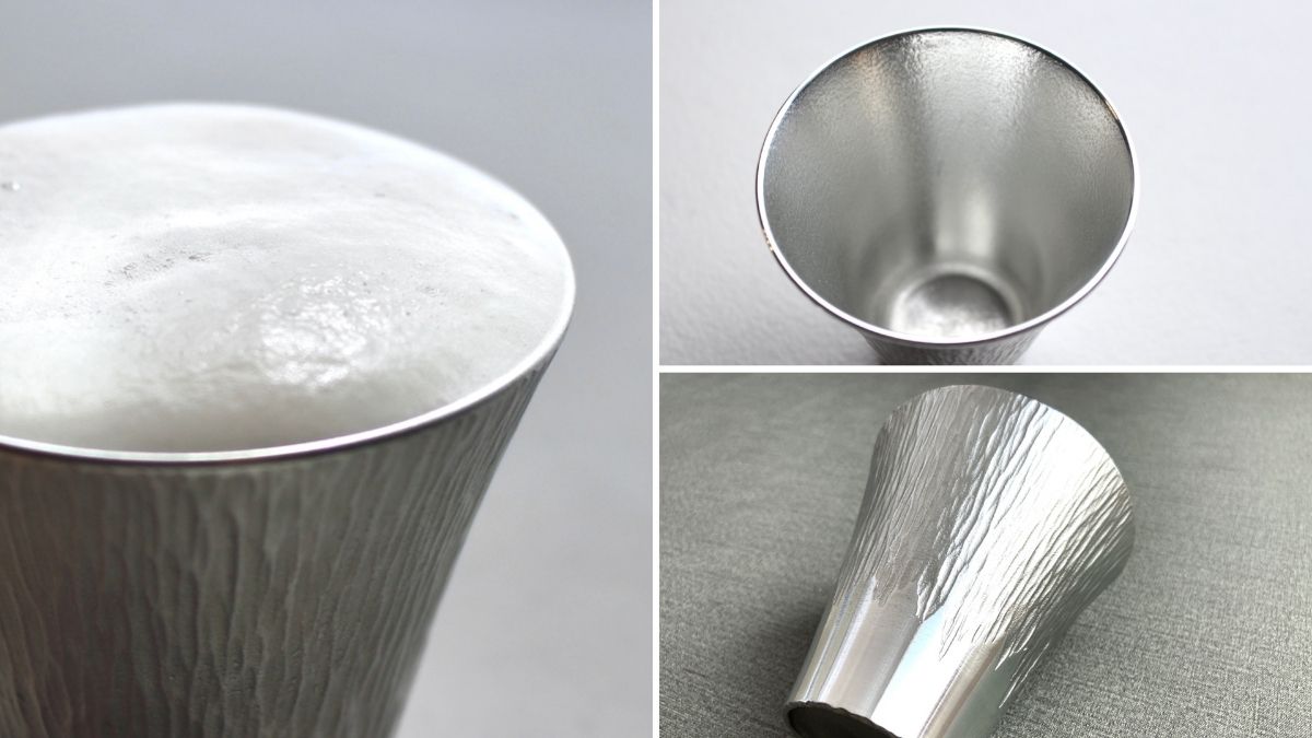 Tumbler made of tin with excellent properties