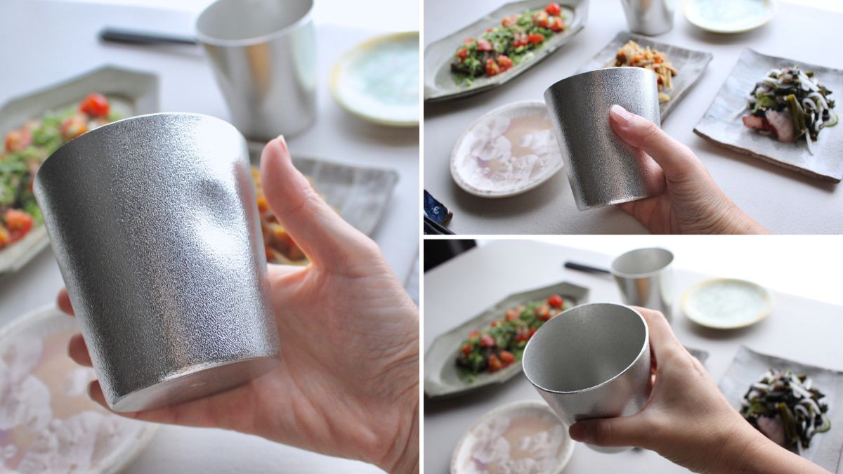 Tin tumbler that is easy to hold