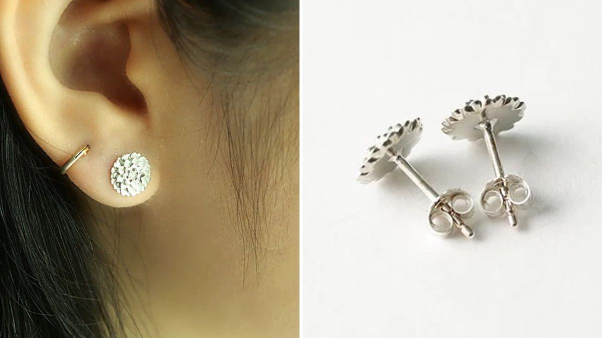 Fits perfectly in your ear! Tin earrings that can be stacked and enjoyed!