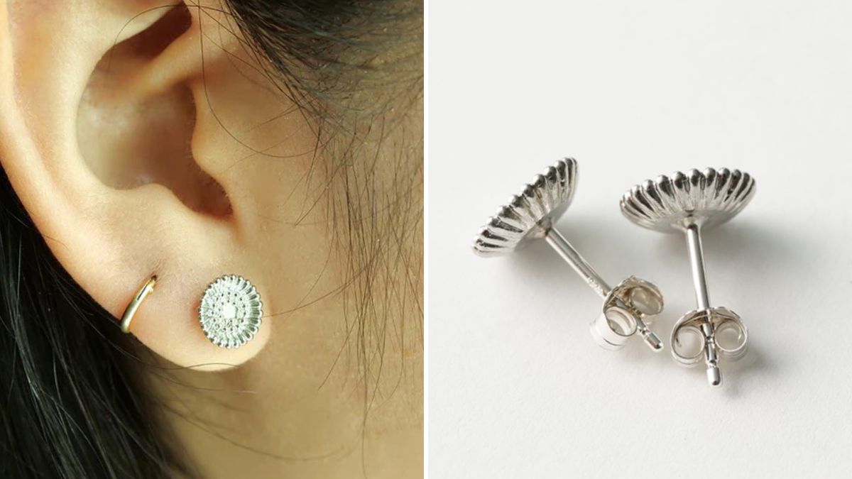 Fits perfectly in your ear! Tin earrings that can be stacked and enjoyed!