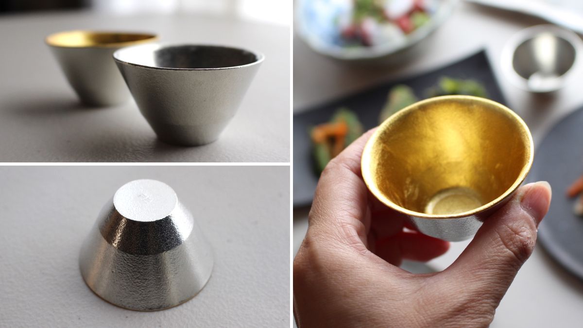 Tin sake cups to enjoy a little sake like a cup of sake