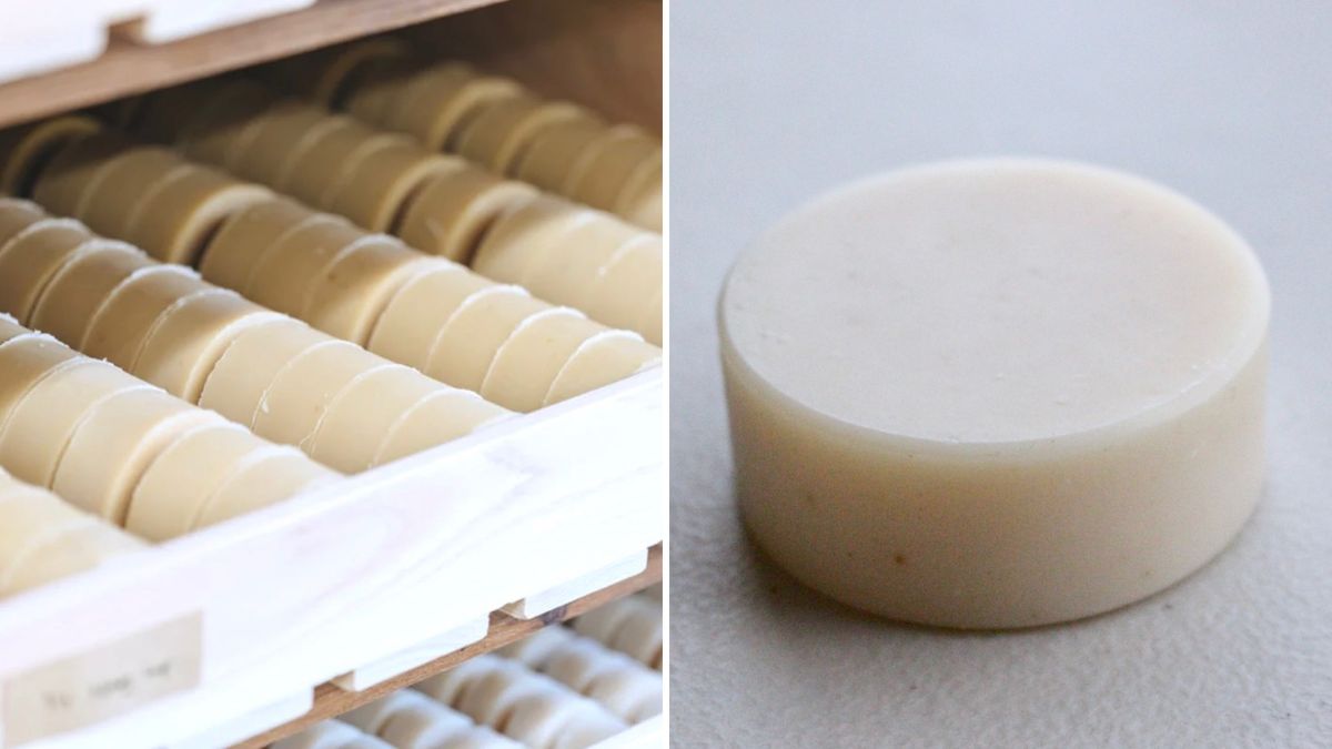 Soap made by the frame kneading method, which takes a lot of time and effort