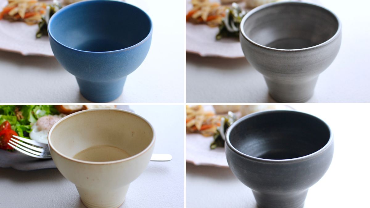 Each of the four colors of the cup set is attractive in its own way
