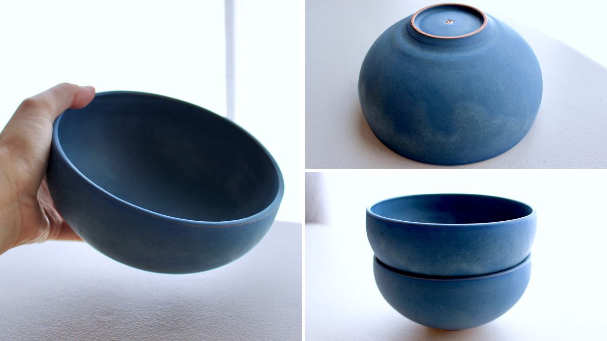 Bowl with a gentle rounded shape that fits comfortably in the hand