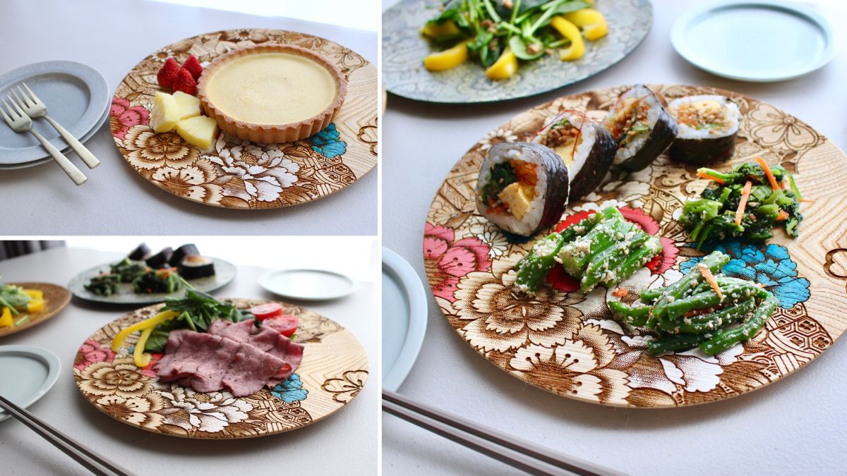 Wooden platter to make your dining table more colorful