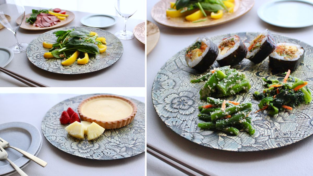 Wooden platter that makes food look more colorful with its tightening color