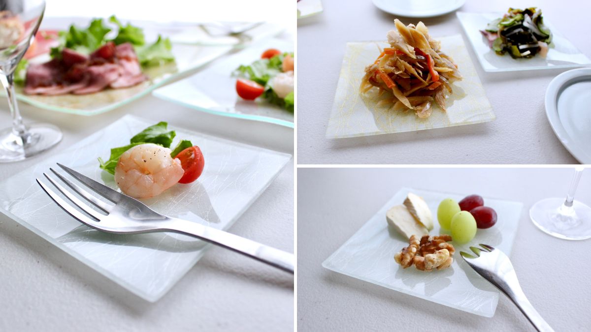 Small plates can be used as serving plates or for serving small items.