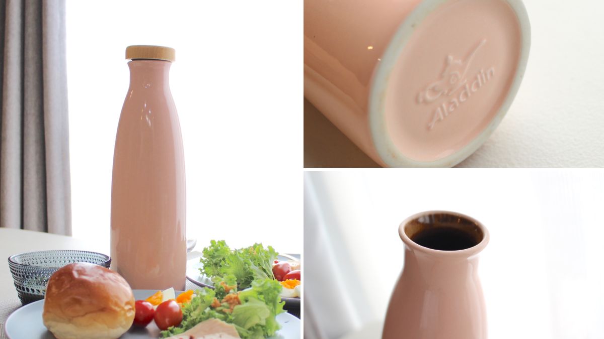 Shigarayaki ware ion bottle with plenty of capacity and can be stored in the refrigerator