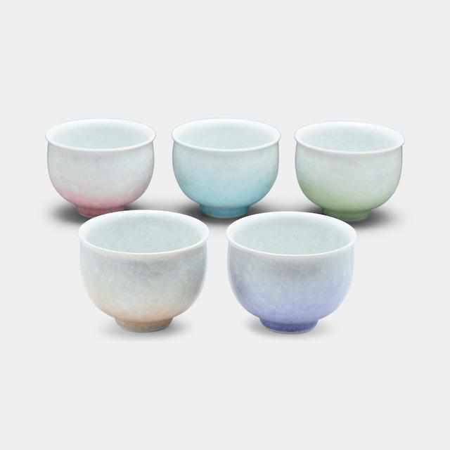陶葊 五色花結晶 お茶吞み茶碗