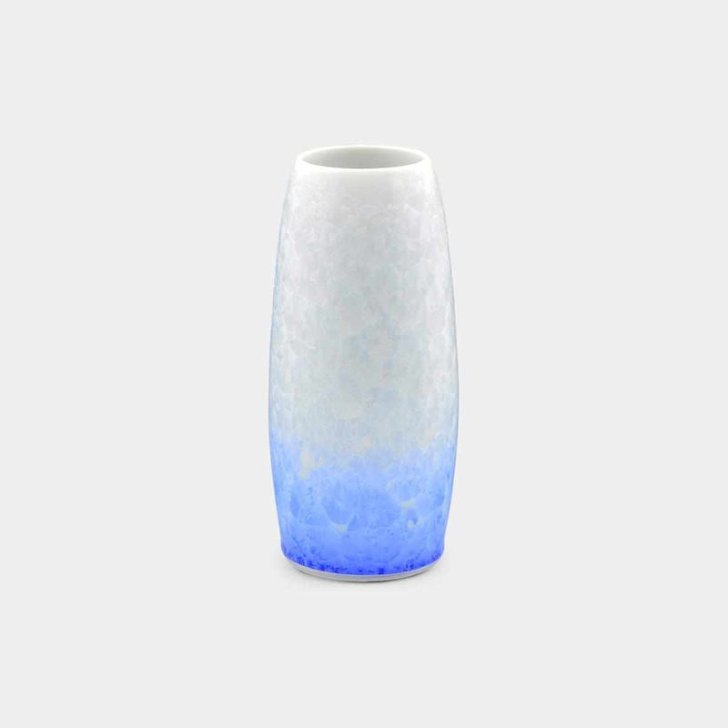 【京焼-清水焼】花結晶 (白地青) 花瓶