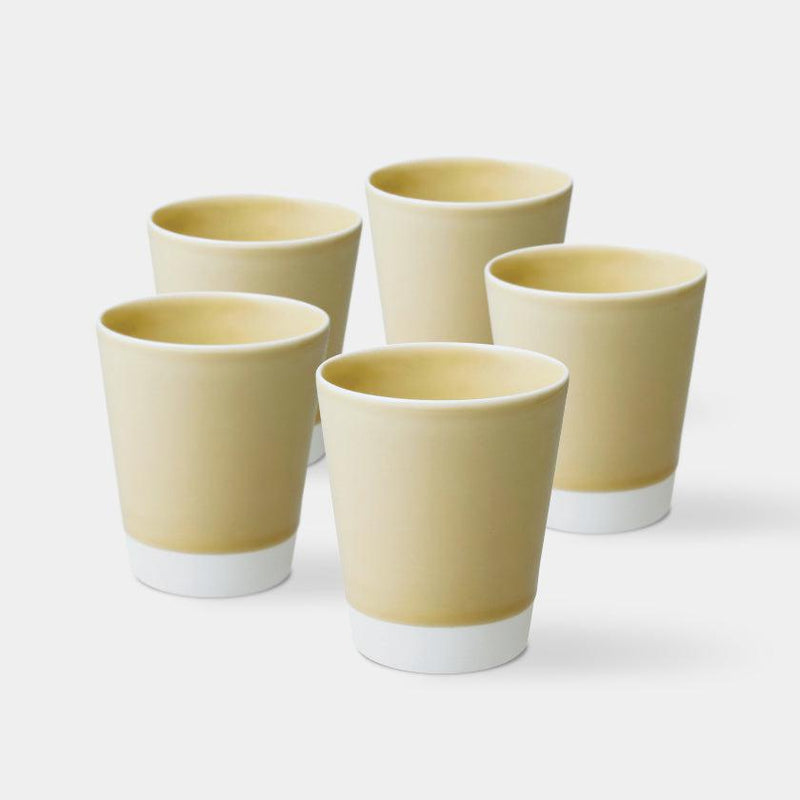 【カップ5個セット】es cup (M) 黄磁釉 | 波佐見焼 | 西海陶器