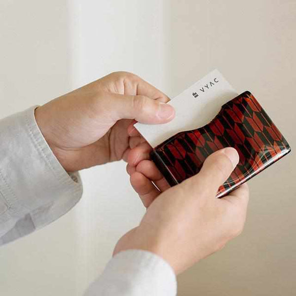 【カードケース】土直漆器 うるしの名刺入れ VYAC CARD CASE 唐草 | 越前漆器 | 匠市
