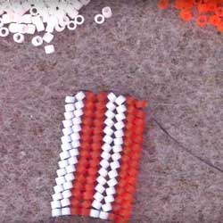 Herring Bone beading stitch tutorial