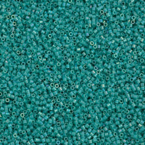 Miyuki Delica Seed Bead 15/0 Opaque Turquoise AB 2-inch Tube DBS166 ...