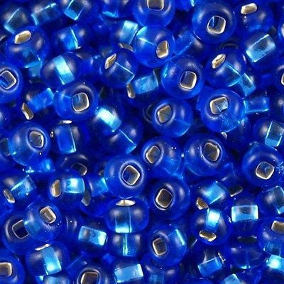 Czech Seed Bead 6/0 Silver Lined Sapphire 1/2 Hank (37050) | Aura ...