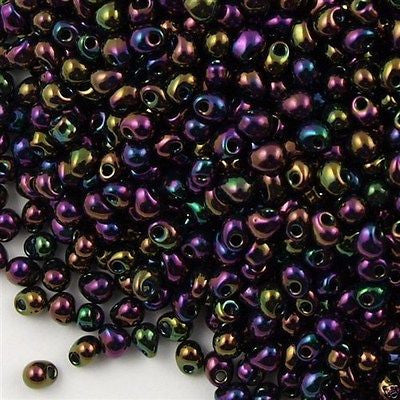 Miyuki Drop Fringe Seed Bead Metallic Dark Purple DP454 | Aura Crystals ...