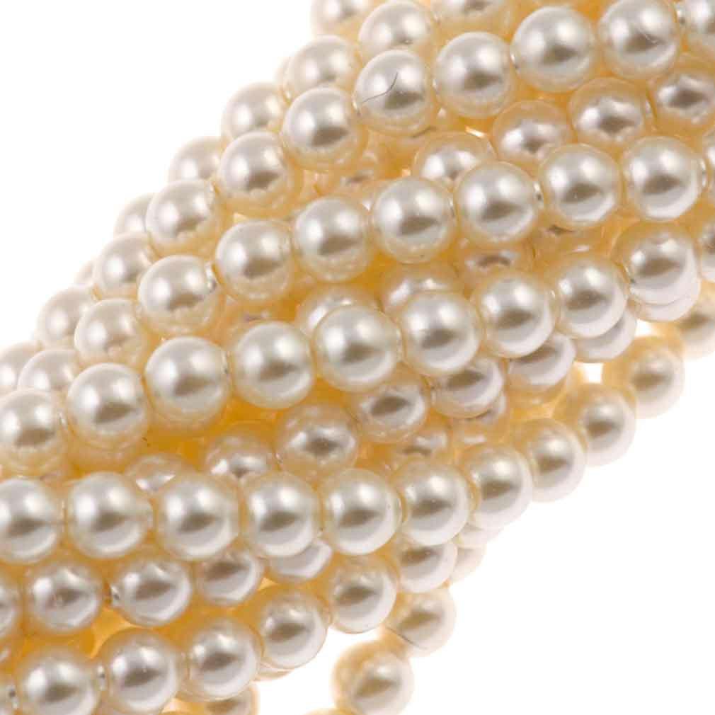 200 Swarovski 5810 3mm Round Cream Pearl Beads | Auracrystals