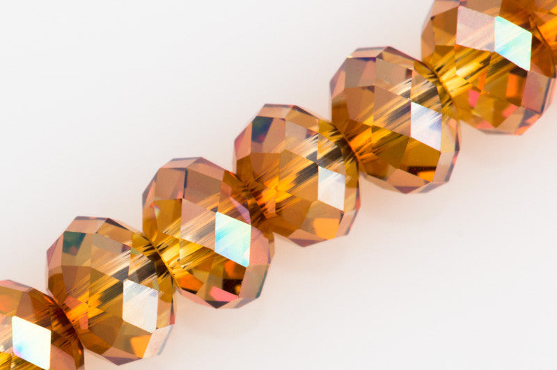 Swarovski Crystal 8x6mm 5040 Rondelle Bead Crystal Copper (001 COP ...