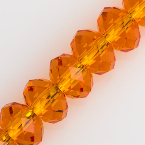 Swarovski Crystal 8x6mm 5040 Rondelle Bead Tangerine (259) | Auracrystals