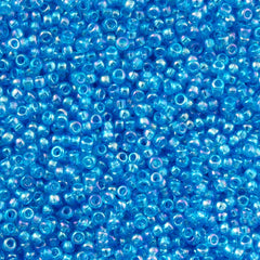 Toho Round Seed Bead 15/0 Transparent Dark Caribbean AB 10g (163B ...