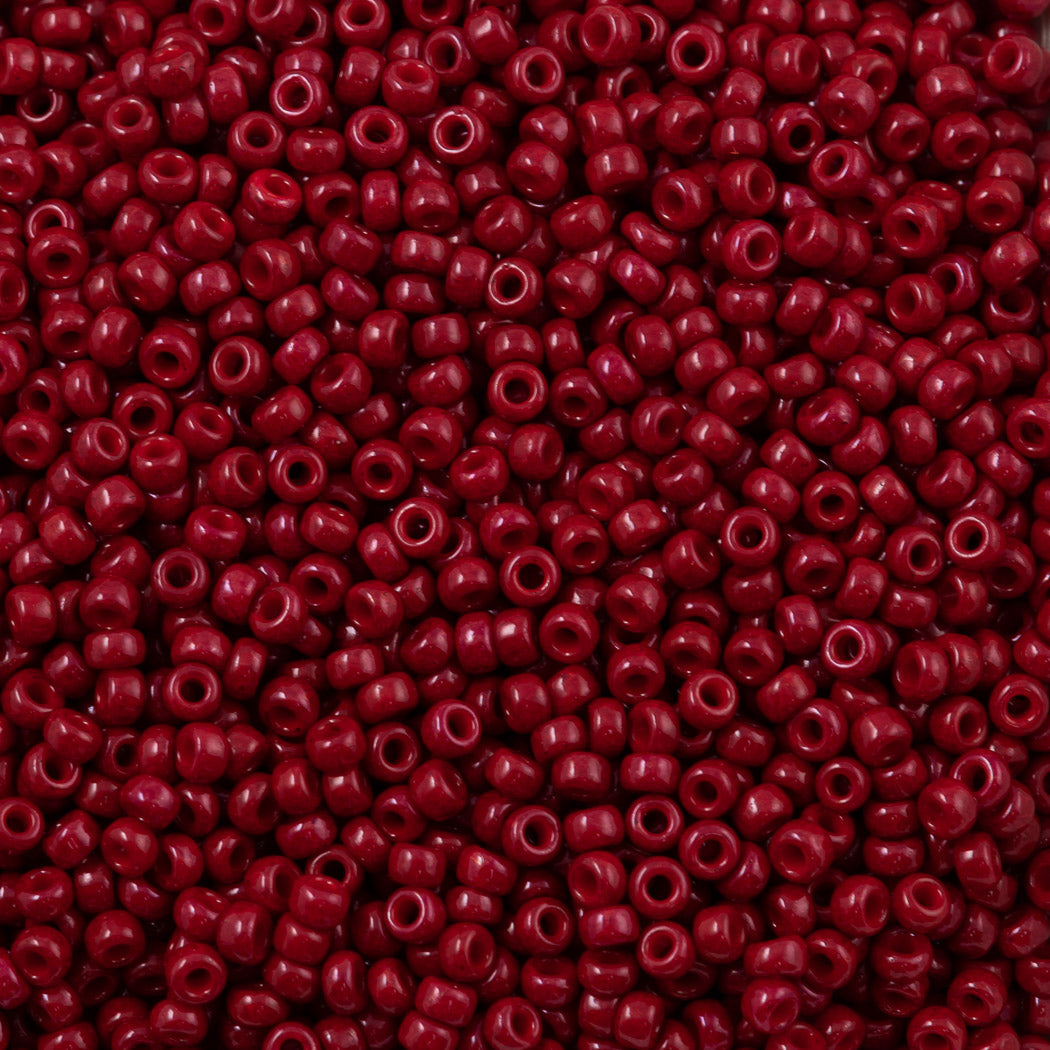 Miyuki Round Seed Bead 11 0 Opaque Dyed Maroon 22g Tube 1464 Aura Crystals Llc