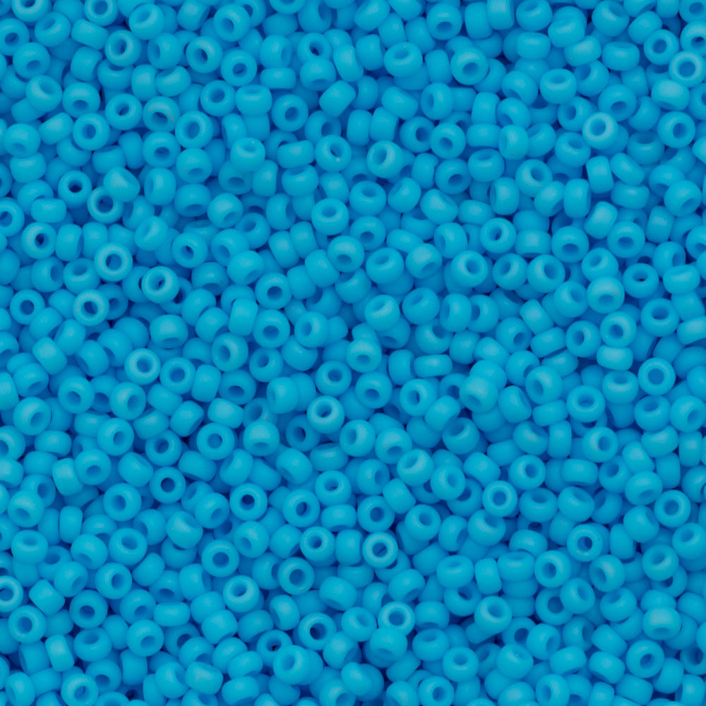 Miyuki Round Seed Bead 8/0 Matte Opaque Turquoise Blue 22g Tube (413F ...