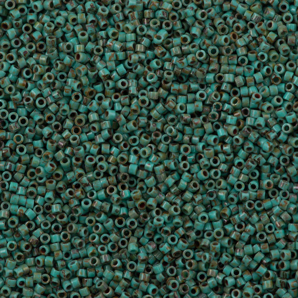 25g Miyuki Delica Seed Bead 11/0 Picasso Seafoam Green DB2264 | Aura  Crystals, LLC