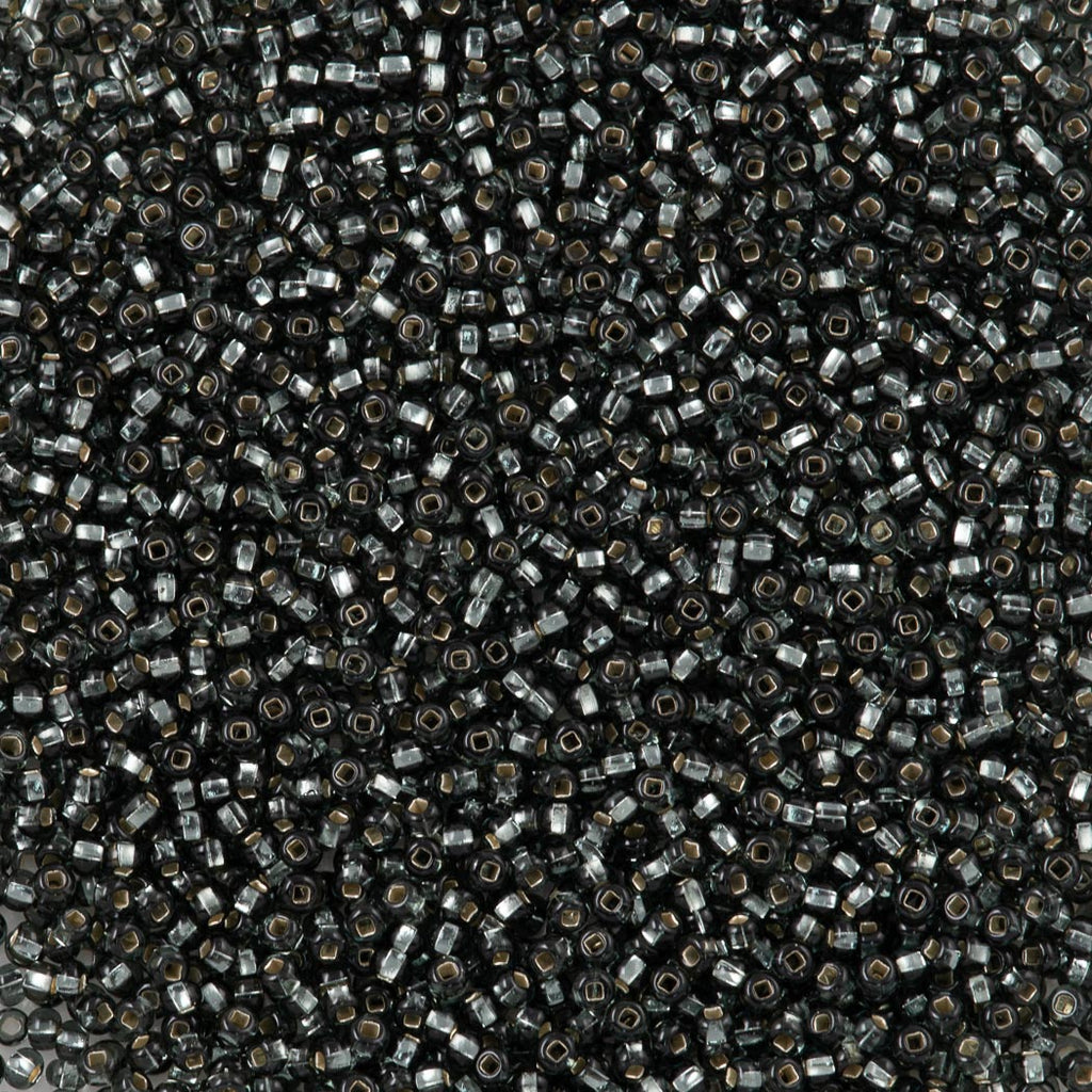 Round Seed Beads, Rocailles, Transparent Silver-Lined, Glass