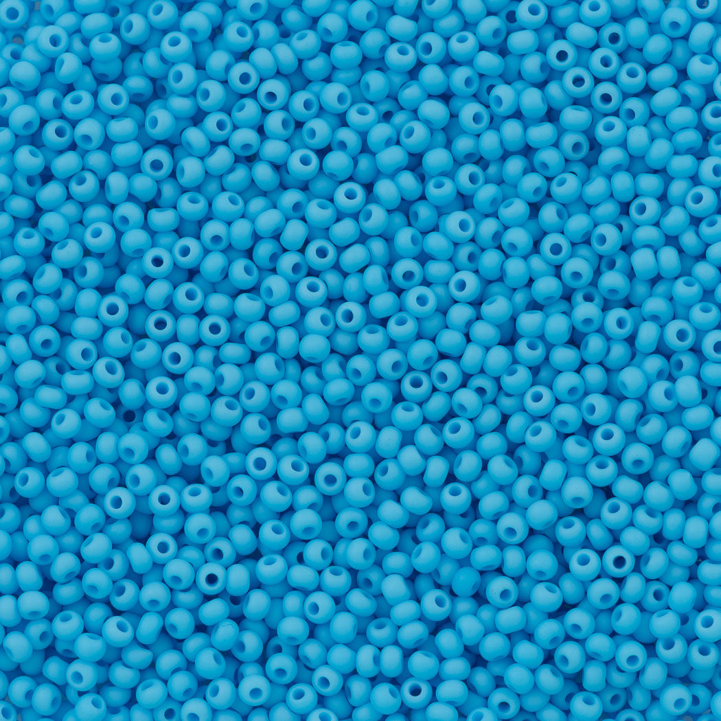 Czech Seed Bead 11/0 Opaque Light Blue Matte 22g Tube (63020M) | Aura ...