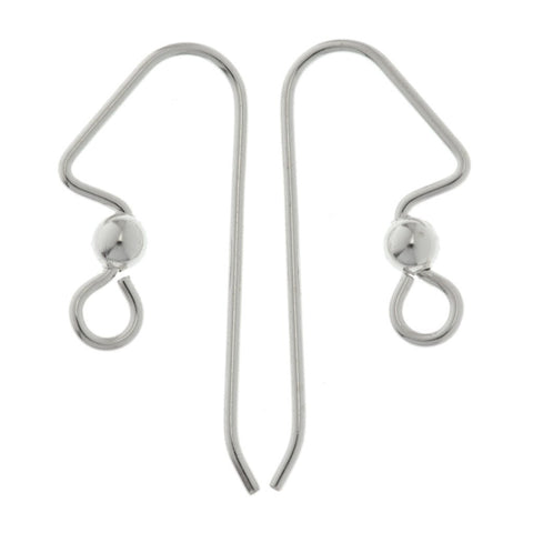 TierraCast Angular Hook Ear Wire Sterling Silver with 3mm Bead | Aura ...