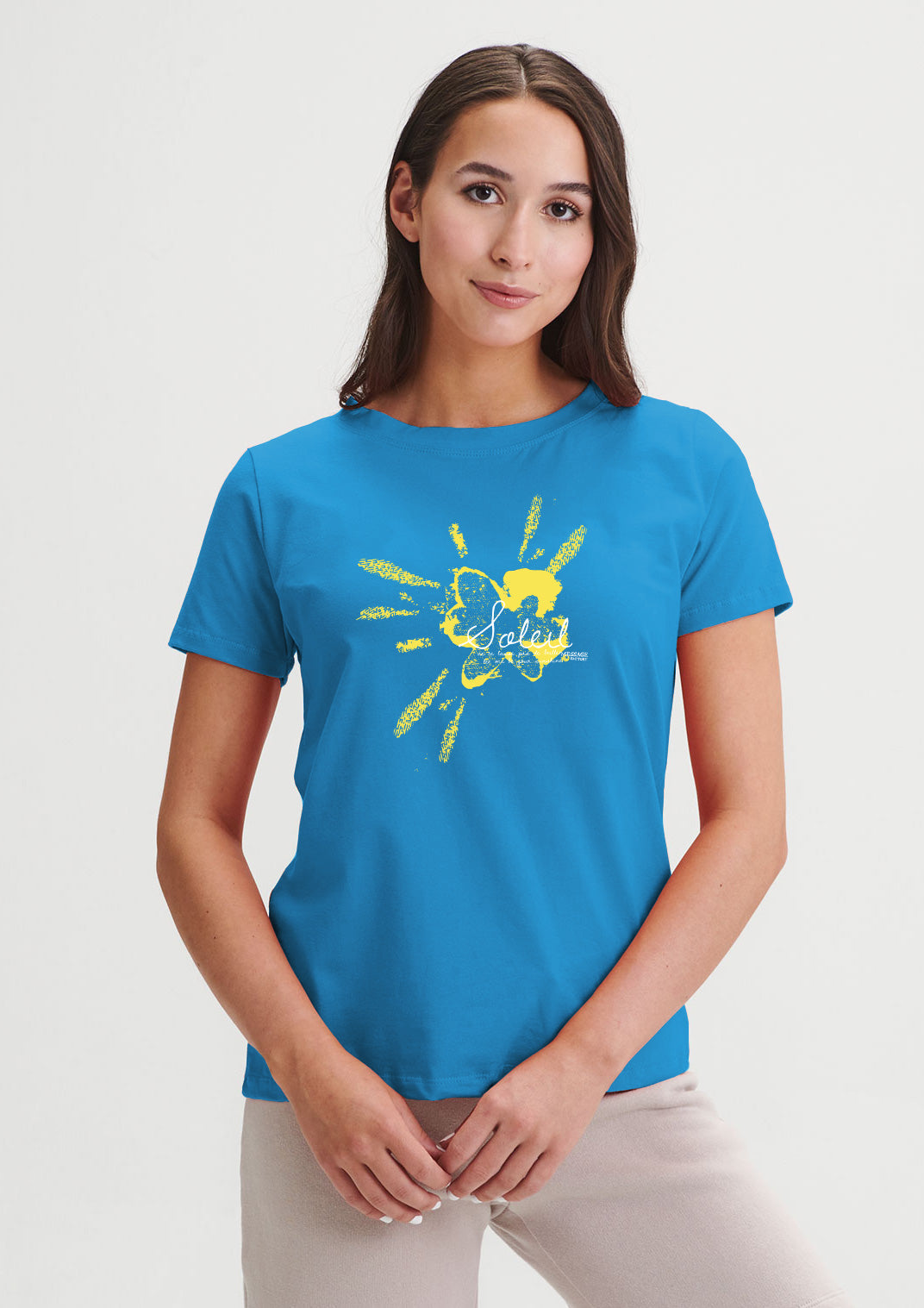 SOLEIL - T-shirt Ã  col rond bleu