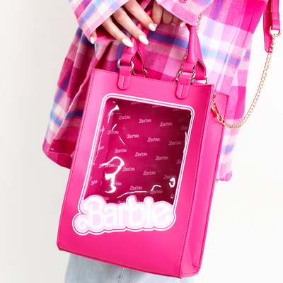 Barbie Logo Fuzzy Mini Crossbody Bag | Hot Topic
