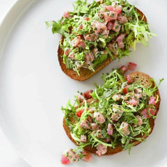 salmon tartare on rye