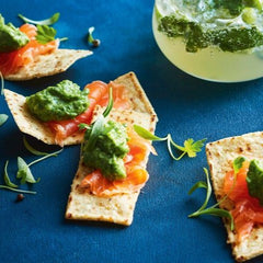 tequila and lime salmon nacho bites
