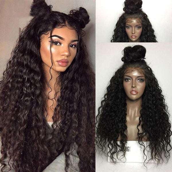 Verrassend Kinky Straight 200 Density Glueless Full Lace Wigs Brazilian Pre LG-78