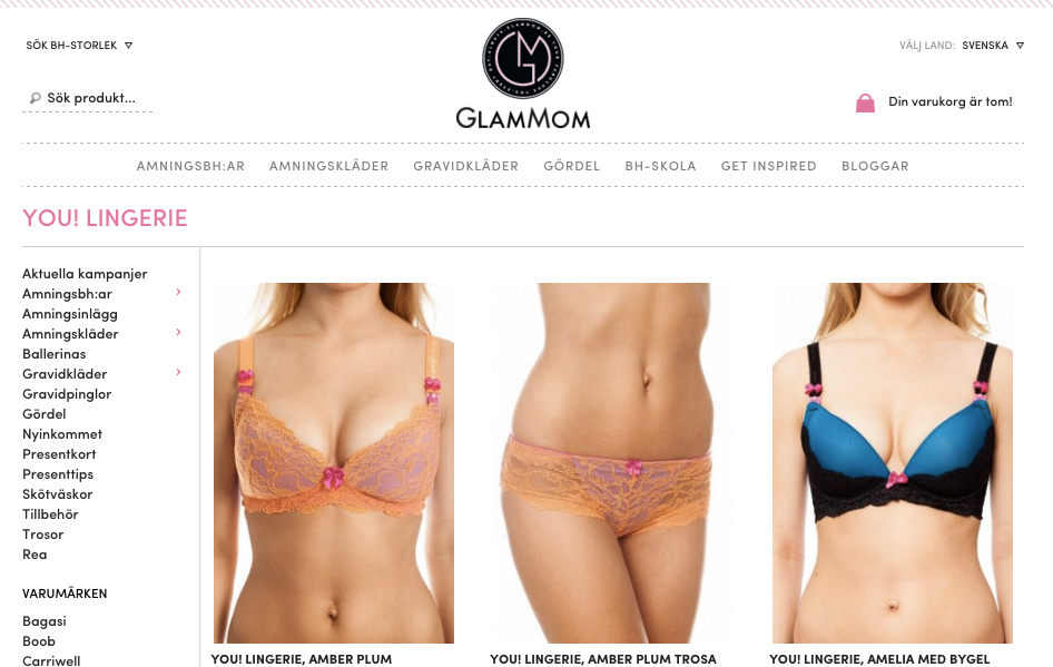 Swedish Retailer of You! Lingerie