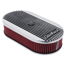Load image into Gallery viewer, Edelbrock Air Cleaner Elite II Oval Single 4-Bbl Carb 2 5In Red Element Polished