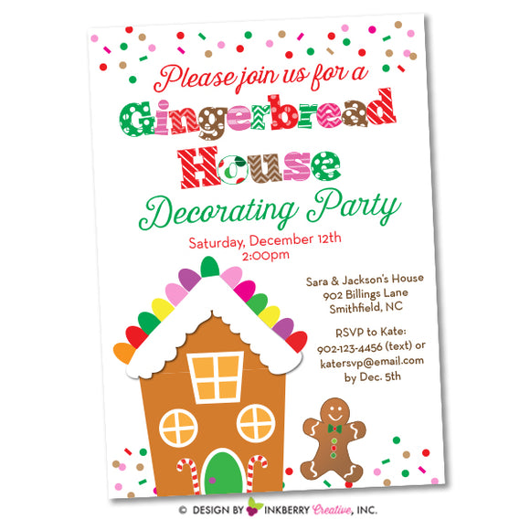 Gingerbread House Decorating Party Invitation Wording 10