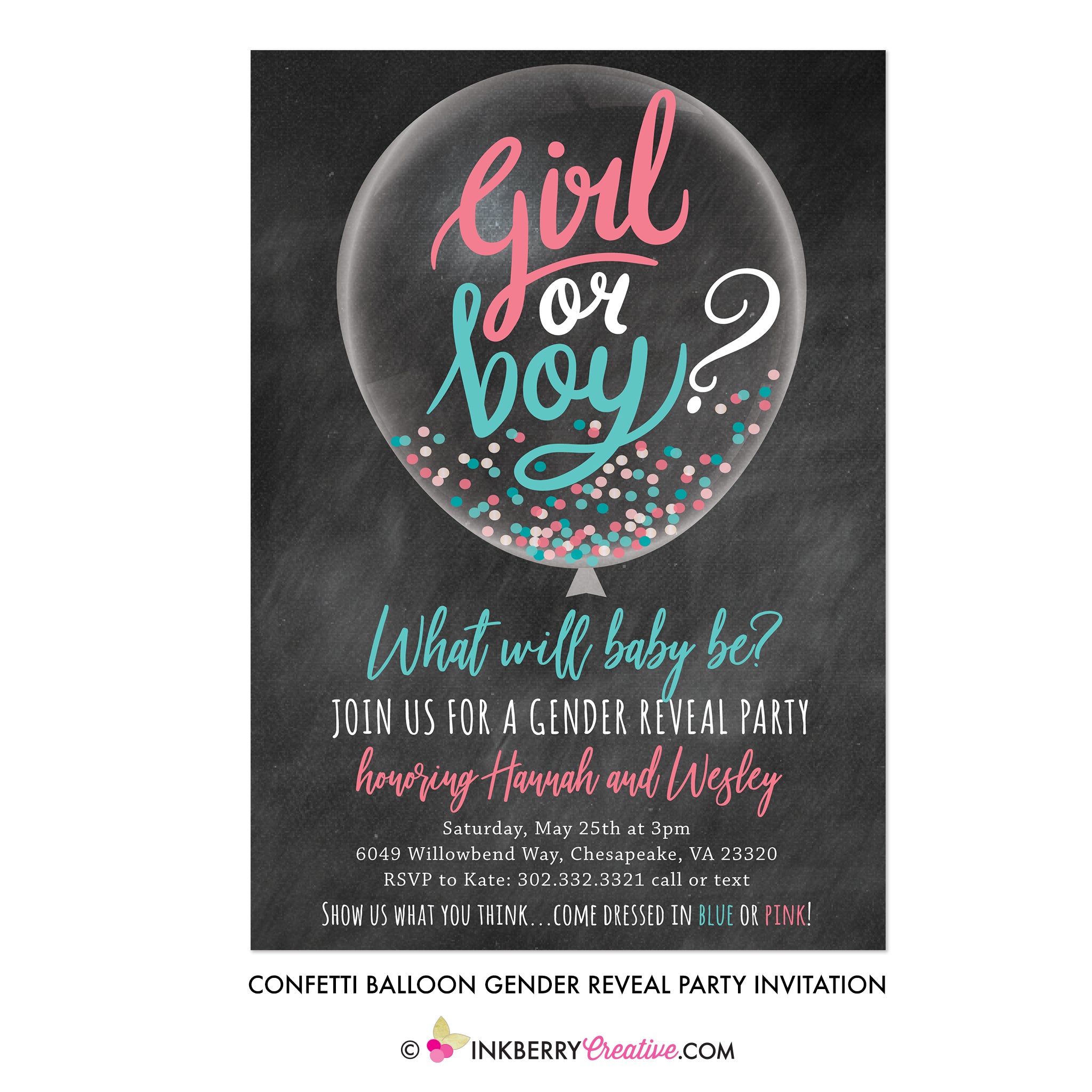 Gender Reveal Party Invitations 