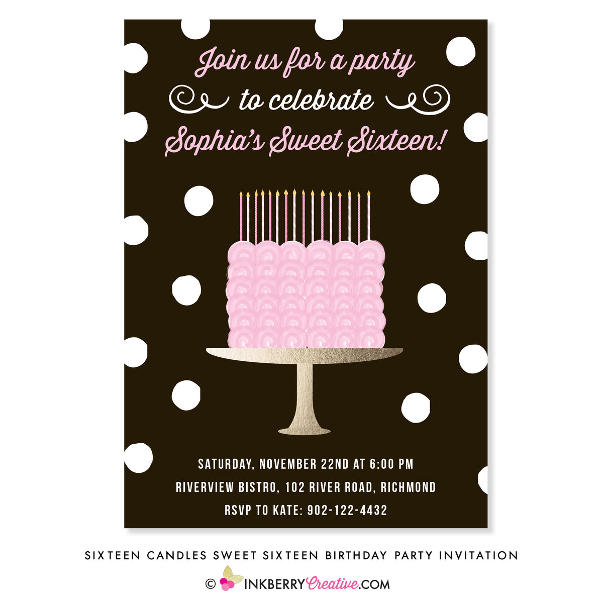 sixteen-candles-sweet-16-birthday-cake-party-invitation-inkberry-creative-inc